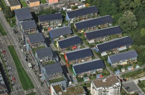Casas com energia solar em bairro da Alemanha