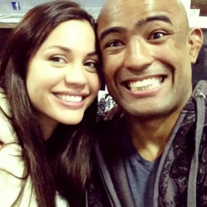 Maria Melilo e o noivo Serginho