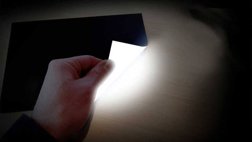 Empresa americana inventa papel luminoso com LEDs microscópicos