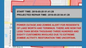 Cidade americana envia alerta de ameaça zumbi a moradores durante apagão